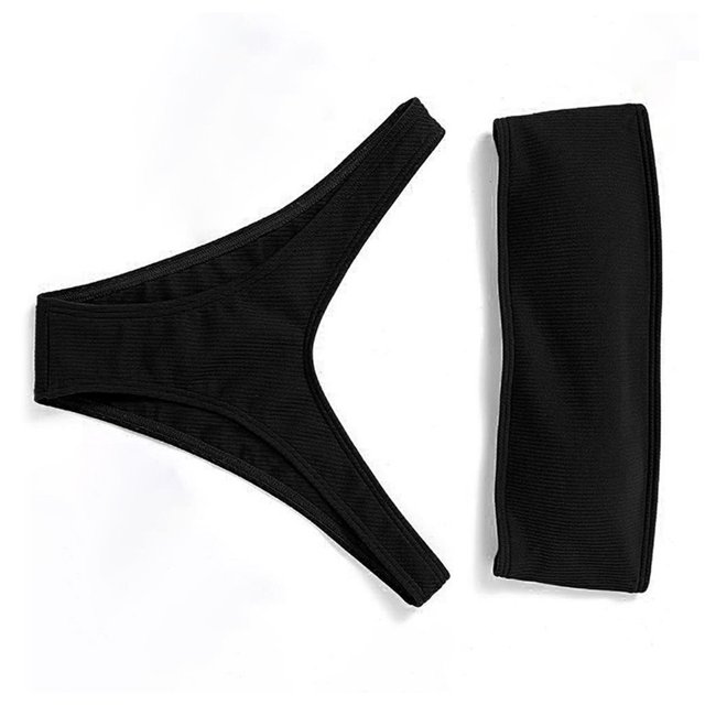 Wosthever Traje de baño elástico de piezas para mujer, ropa de playa sencilla, ropa de baño de ocio para vacaciones de verano Traje de baño Negro Wosthever OD021141-03B