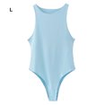 thumbnail image 4 of Sonducket Body sexy para noches de verano, body ajustado y elegante, lencería, mono, Top para mujer Prendas para la parte del cuerpo Azul l, 4 of 6