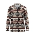 thumbnail image 2 of Uorisanigo Aztec Tribe Women's Golf Top Casual Comfortable Women's Long Sleeve Athletic Shirts with Zipper Versatile Fashionable Workout Tops Size XS, 2 of 7