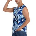 thumbnail image 3 of Goofa Evil Eye Printed Men's Sleeveless T-Shirt - Athletic Gym Workout Tank Top for Men - Moisture-Wicking, UPF 30+ Quick-Dry Muscle Tee-, 3 of 8
