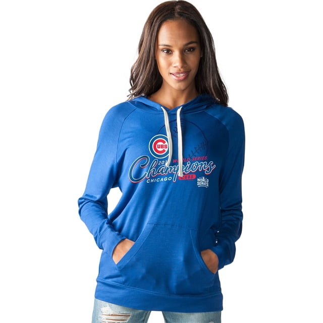 Touch Sweat à Capuche pour Femmes Cubs 2016 World Series Champs, Bleu, Grand