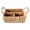 Beige, variant on Wicker Basket with Handles, 3 Compartment Divided Storage Basket Natural Water Hyacinth Organizer for Diaper Essentials, Kitchen Utensils, Bathroom, 10.2"x7.9"x3.9"