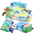 thumbnail image 4 of A Baby Cloth Book With Hand Puppet Forest Animal Theme Tear Proof Fabric Educational Toy For Early Learning 26.5X12X2.5 Inches, 4 of 6