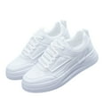 thumbnail image 2 of Womens Shoes,Casual Sneakers Fashion Lace Up for Daily Wear Breathable Lightweight Casual Sneakers for Running Walking,Shoes for Women,White,5, 2 of 8