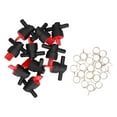 10PCS Black Red 90Degree Fuel Cut Off Valve Clamp Part for 1/4in Fuel