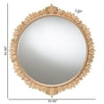 thumbnail image 4 of Baxton Studio Caitlin Antique Gold Finished Wood Round Accent Wall Mirror with Carved Leaf Border, 4 of 4