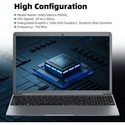 SGIN 15.6 Laptop 12GB DDR4 512GB SSD Windows 11 Computer with 2.9 GHZ Intel Celeron N5095, FHD 1920x1080