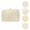 thumbnail image 3 of Unique Bargains Foldable Clothes Storage Bags with Handles Beige 27.5in*19.5*12in, 3 of 7