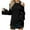 Black, variant on Herrnalise Women's Knitted Crop Tops Long Sleeved Round-neck Solid Flared Sleeves Sweater Casual Pullover Top Pullover Jumper Sweaters