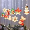 thumbnail image 4 of Cadena de luces LED de Navidad para interiores, decoración, 10 Uds., colgantes para ventana de cortina con control remoto Zulema luz colgante, 4 of 8