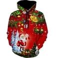thumbnail image 1 of Sudadera con capucha con estampado digital 3D de Navidad Popular, talla grande, uniforme de béisbol para parejas, venta directa de fábrica, 1 of 5