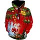 thumbnail image 1 of Sudadera con capucha con estampado digital 3D de Navidad Popular, talla grande, uniforme de béisbol para parejas, venta directa de fábrica, 1 of 5