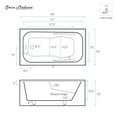 thumbnail image 5 of Voltaire 54 x 30 Skirted Left Drain Soaking Apron Bathtub in Glossy White with Integrated Overflow and Armrest, Drain Included, 5 of 8