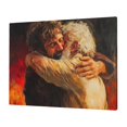 thumbnail image 3 of CozyNet The Prodigal Son Returning Tender Embrace Glowing With Forgiveness, Love & Redemption Wall Art Prints With Frame Canvas Perfect for Living Room & Bedroom, Ready to Hang, Wall Decor 16"x20", 3 of 10