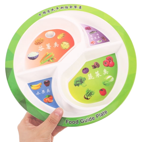 AURARMLET Modern Porcelain Portion Control Plate with Divided Compartments, 1 Set for Healthy Balanced Meals