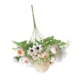 thumbnail image 4 of Flor artificial Tela de seda Ramo de flores falsas Fiesta de boda Fotografía Prop Decoración floral, Champán blanco tholdsy HA6620-02B, 4 of 6