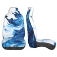 thumbnail image 3 of Pofeuu Blue White Fluid Art Print Automotive Car Seat Covers Flat Cloth Full Set Seat Covers,Car Seat Covers front seats for Cars Trucks and SUVs(Two packs), 3 of 7