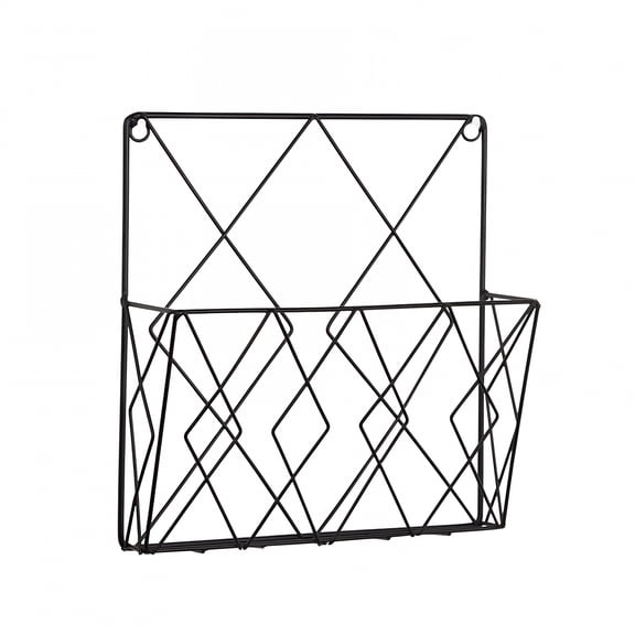 LAMIRO Wall Hanging Magazine Holder Rack Mail Letter File Metal Organizer for Case for