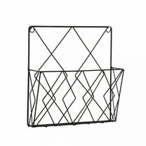 LAMIRO Wall Hanging Magazine Holder Rack Mail Letter File Metal Organizer for Case for
