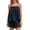 Blue, variant on Women's Gingham 2 Piece Pajama Set Flowy Peplum Babydoll Cami Top Wide Leg Shorts Summer Loungewear Outfit (01Purple ,L)