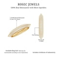 thumbnail image 6 of Rosec Jewels Moissanite Eternity Band for Women - Certified Moissanite Wedding Band - D-VS1 Quality - with Jewelry Box, 14K Yellow Gold, US 11.50, 6 of 9