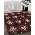 thumbnail image 3 of Ahgly Tapis Rond Lavable en Machine Intérieur Transitionnel Marron Chocolat, 5 Pieds Rond, 3 of 7