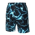 thumbnail image 4 of Fuzoiu Lightning Print Men's Beach Shorts,Men's Swim Trunks,Quick Dry Board Shorts with Pockets,Men's Bathing Suits for Surfing, Running, and Casual Wear-Medium, 4 of 6