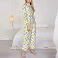 thumbnail image 3 of Salouo Colorful Rubber Duck Pattern Women's Pajamas Set Long Sleeve Button Down Sleepwear Soft Pj Lounge Sets for women 2 Piece Pjs Set with Long Pants-Large, 3 of 7