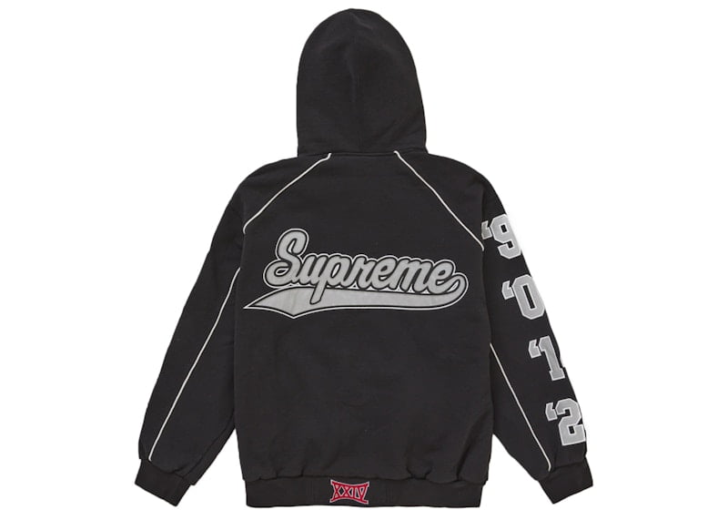 Supreme Men's Playoffs Zip Up Hooded Sweatshirt White, from