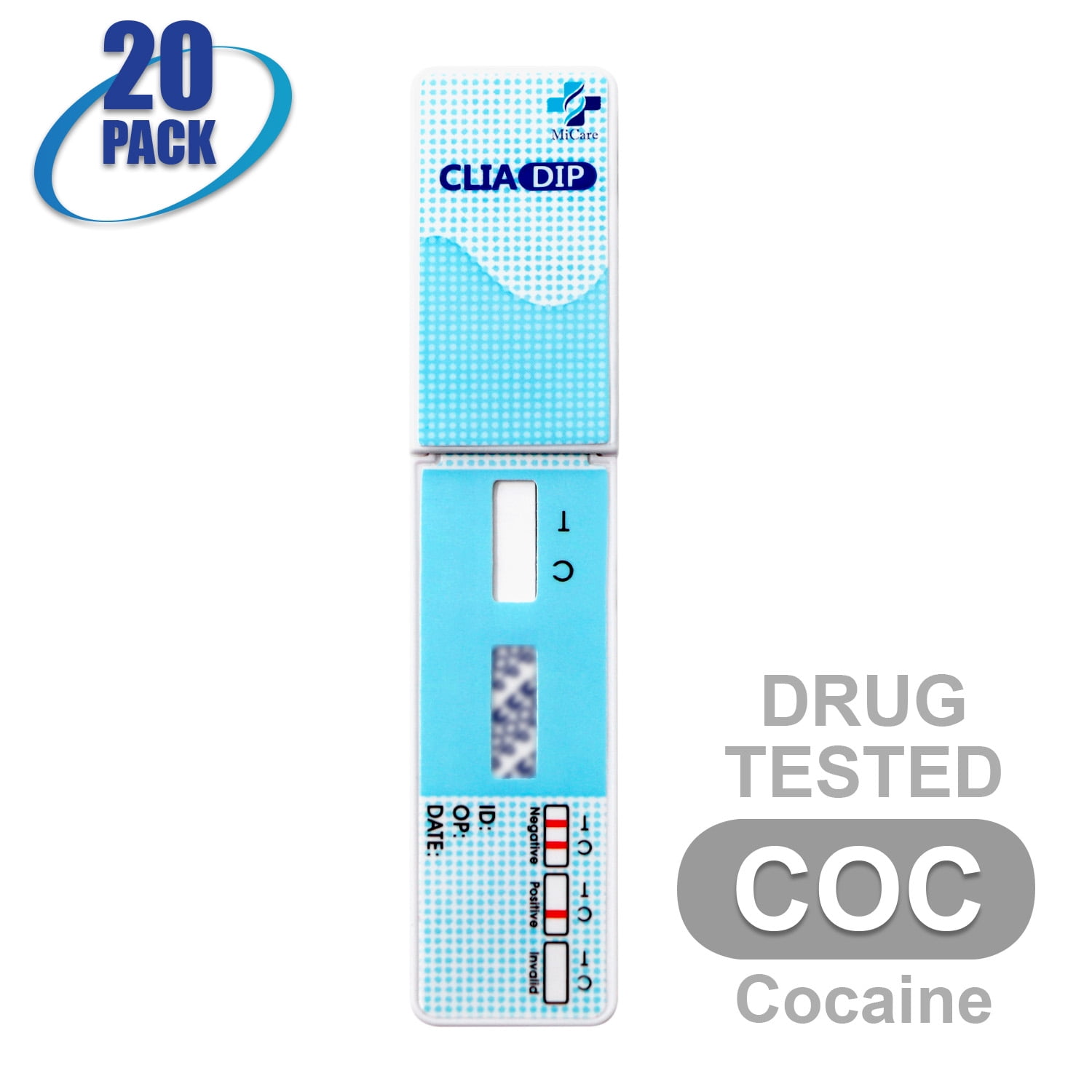 Mintegrity [20pk] - 1-Panel Dip Card Instant Urine Drug Test - Cocaine (COC) #MI-WDCO-114
