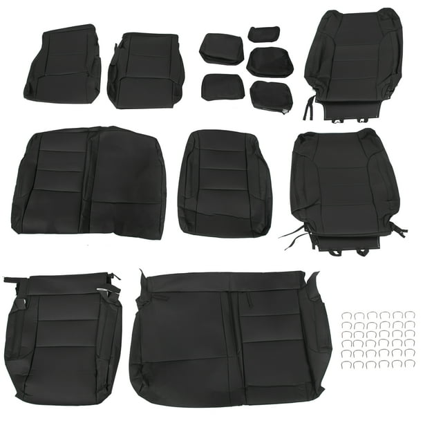 For 2018 2020 2019 Toyota Tundra Double Cab Seat Covers Kit Black Trd Sr5 Com - Leather Seat Covers For 2020 Toyota Tundra