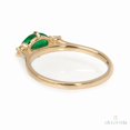 thumbnail image 3 of Genuine Emerald Ring,14k Solid Gold Plated Jewelry,May Birthstone Gift,Emerald Diamond Ring,Wedding Ring,Green Stone,East West Ring,Horizontal Ring, 3 of 3