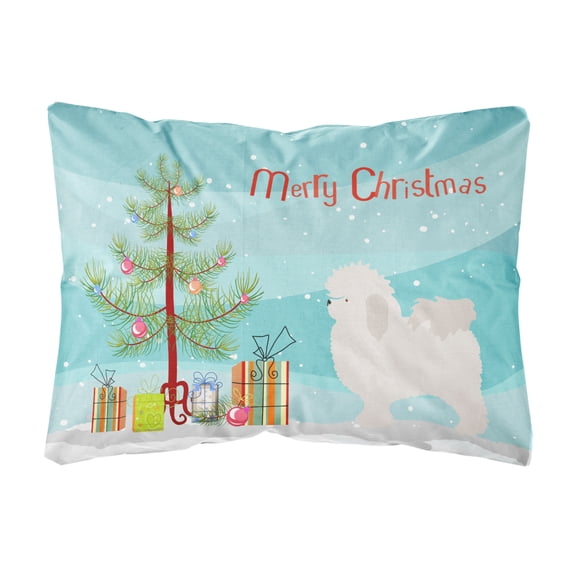 Carolines Treasures BB8471PW1216 Bolognese Christmas Canvas Fabric Decorative Pillow, 12H x16W, multicolor