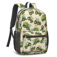 thumbnail image 2 of Tractor and Harvesters Cream Pattern 17" School Backpacks for Teens,Waterproof Oxford Fabric,S-Shape Padded Straps for School,Travel,Hiking,Camping, 2 of 6