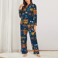 thumbnail image 3 of Disketp Pajamas Set Long Sleeve Sleepwear Womens Button Down Nightwear Pj Sets-Funny Steam Train, 3 of 9