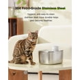 thumbnail image 3 of Wireless Cat Water Fountain Stainless Steel, 135floz/4L Battery Operated Automatic Pet Fountain, Cordless Cat Water Dispenser Pet Drinking Water Fountain for Multicat Cats Dog Outdoor, 3 of 9