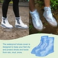 thumbnail image 6 of Uxcell Waterproof Shoes Cover Reusable Non Slip Rain Overshoes with Zipper, Blue (S), 6 of 6