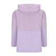 thumbnail image 6 of XFLWAM Womens Hoodie Jacket Color Block Jacquard Long Sleeve Jackets Full Zip Up Plus Size Fall Winter Coat Outwear Purple XL, 6 of 7