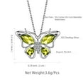 thumbnail image 5 of Juwaliy August Birthstone Necklace Green Butterfly Necklaces Peridot 925 Sterling Silver Pendant Jewelry Christmas Birthday Gift for Women Mother Wife, 5 of 9