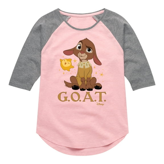 Disney Wish - Valentino Goat - Toddler & Youth Girls Raglan Graphic T-Shirt