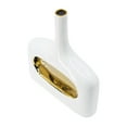 thumbnail image 2 of A&B Home Open Center Rectangular Ceramic Vase - White, Gold Finish Contemporary Style Dimensions: 11.6" L x 3" W x 13.2" H, 2 of 6