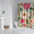 thumbnail image 2 of Vibrant Pioneer Flower Pattern Shower Curtain 72"x84" ,Bathroom Decorative Shower Curtains Set with 12 Hooks,Modern Waterproof Washable Shower Curtain, 2 of 6