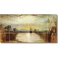 thumbnail image 1 of Ceramic Tile Mural-Joseph Turner Waterfront Painting 299. 36" w x 18" h using (18) 6 x 6 ceramic tiles, 1 of 3