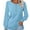 Light blue, variant on Womens Tops Long Sleeve Shirts for Women, Women's Long Sleeve Tops Smocked Puff Sleeve Tops Casual Shirts Blouses Tops for Women Trendy Black L