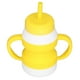 thumbnail image 4 of Vasos para sorber de silicona 2 en 1, vaso de entrenamiento de transición para niños pequeños, vaso de aprendizaje con 2 asas para niños, amarillo limón, 150ml, 4 of 14