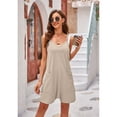 thumbnail image 5 of XCHQRTI Women Casual Jumpsuit Spaghetti Strap Overalls with Pockets Loose Sleeveless Rompers, 5 of 8