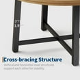 thumbnail image 5 of Huisuilinss Round Dining Table For 4 To 6,47" Industrial Circle Dinner Table,Wood Kitchen Table With Metal Frame For Dining Room Kitchen Living Room,Chairs Not Included, 5 of 7