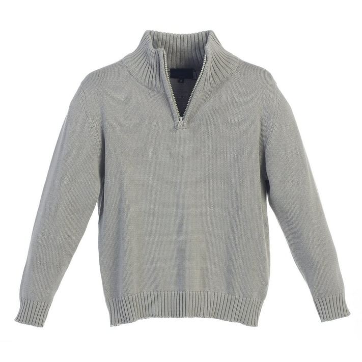 Gioberti Kids and Boys Knitted Half Zip 100% Cotton Sweater - Walmart.com