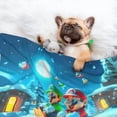 thumbnail image 3 of Lsque Mario Pattern Waterproof Throw Blanket Pet Blanket for Dogs & Indoor Cats, Washable - Shaggy Plush Calming Long Faux Fur & Velvet Dog Blanket -, 3 of 8