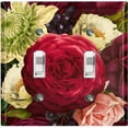 thumbnail image 1 of Metal Light Switch Plate Outlet Cover Elegant Red White Rose Bouquet Wallpaper ROS022, 1 of 13